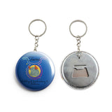 AVI  Blue Taurus Zodiac sign with traits Red Keychain Regular Size Metal 58mm R7002062