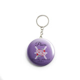 AVI Violet Pisces Zodiac sign with traits Red Keychain Regular Size Metal 58mm R7002072