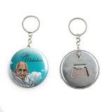 AVI Blue Mahatma Gandhi Metal Keychain R78002128