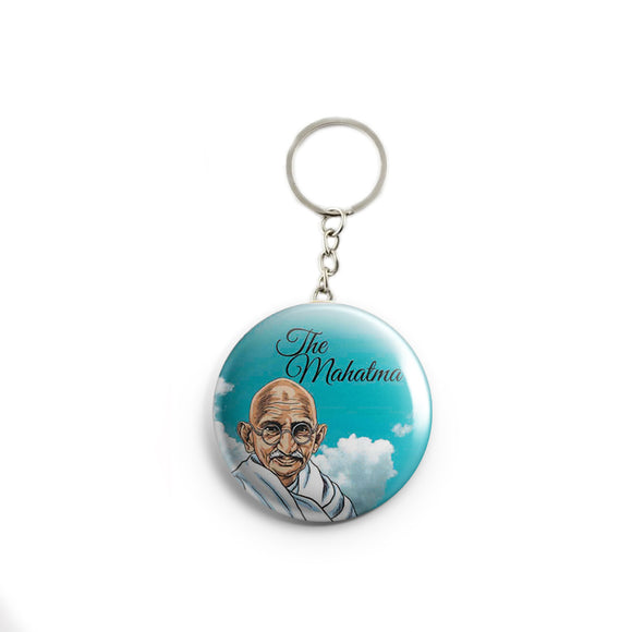 AVI Blue Mahatma Gandhi Metal Keychain R78002128