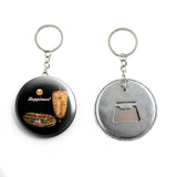 AVI Black Shawarma Food design Keychain Regular Size Metal 58mm R7002187