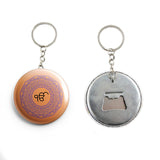 AVI Peach Ik Onkar design Keychain Regular Size Metal 58mm R7002197