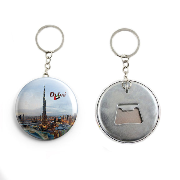 AVI Blue Burj Khalifa Dubai UAE Travel Souvenir  Keychain Regular Size Metal 58mm R7002213