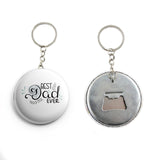 AVI White Best Dad Ever Keychain Regular Size Metal 58mm R7002248