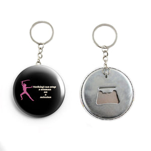 AVI Nothing can stop a woman on a mission attitude Quote Keychain Regular Size Metal 58mm R7002277