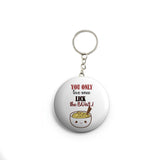 AVI YOLO Lick the bowl funny quote Keychain Regular Size Metal 58mm R7002362