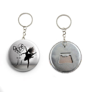 AVI Grey Dance is an art for dancer quote Keychain Regular Size Metal 58mm R7002374