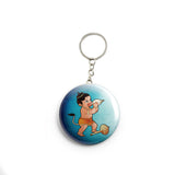 AVI 58mm Regular Size Metal Keychain Blue Baby Hanuman Hindu God R7002376