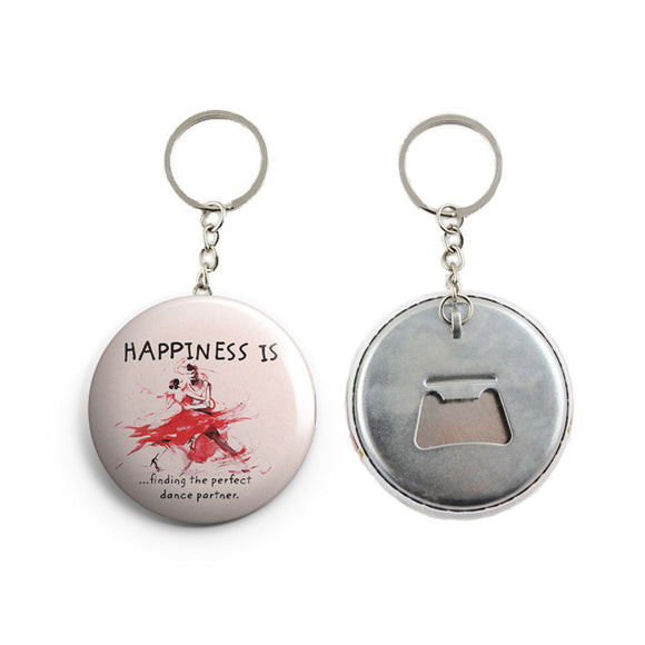 AVI Pink Dance quote for dancer Keychain Regular Size Metal 58mm R7002379