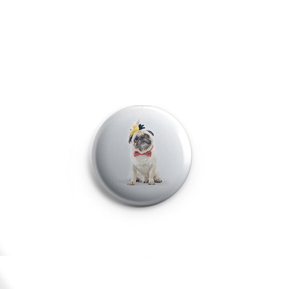 AVI White Fridge Magnet Metal Pug Dog for pet lovers Design MR8000028