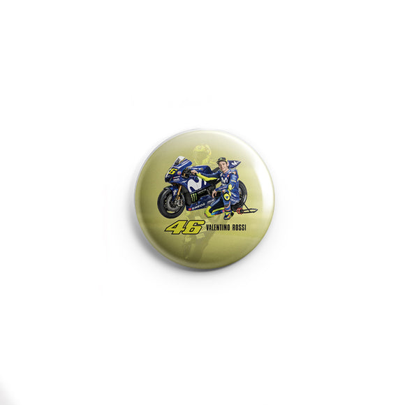 AVI 58mm Regular Size Pin Badges with DR 46 Valentino Rossi Design R8000132