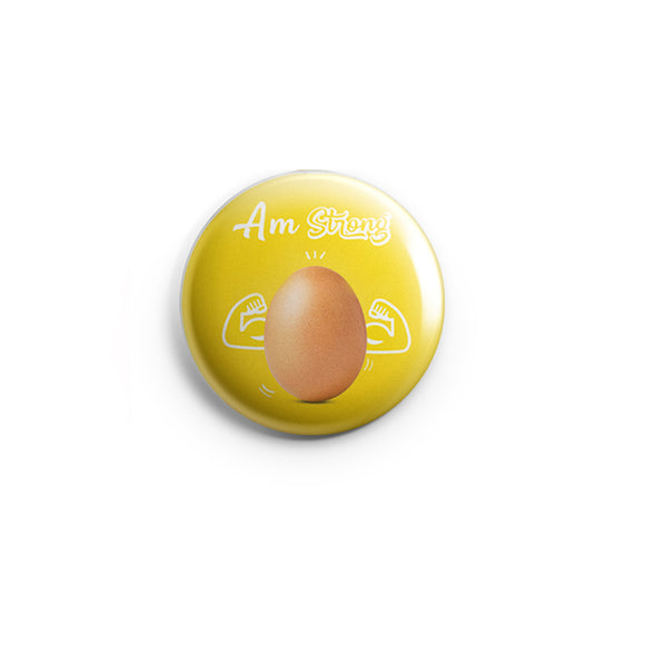 AVI 58mm Fridge Magnet Yellow Egg I am strong for Food lovers Regular Size 58mm MR8000497