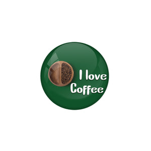 AVI Pin Badges with Multicolor Food Lovers " I Love Coffee" Badge Design