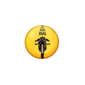 AVI Pin Badges with Multicolor Bike Riders "Dug Dug" Badge Design