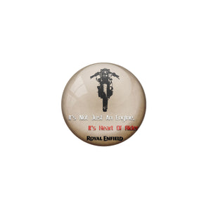 AVI Pin Badges with Multicolor Bike Riders '' It's Not Just an Engine Its Heart of Rider'' Badge Design