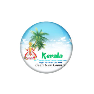 AVI 58mm Fridge Magnet Multicolor Places '' Kerala Gods Own Country ''  MR8000736