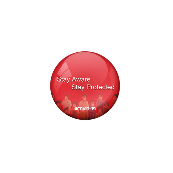Stay Aware Corona Virus Badge R8000935 x 1