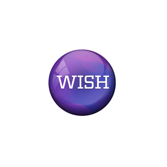 AVI Violet Colour Metal Badge Wish With Glossy Finish Design