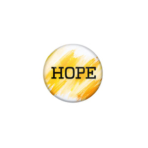 AVI Yellow Colour Metal Badge Hope With Glossy Finish Design