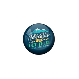 AVI Blue Colour Metal Badge Adventure is out there