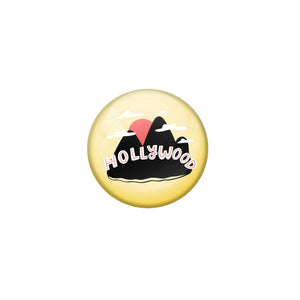 AVI Yellow Colour Metal Fridge Magnet Hollywood