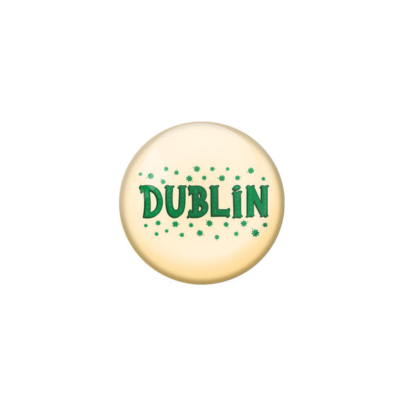 AVI Yellow Colour Metal Badge Dublin With Glossy Finish Design