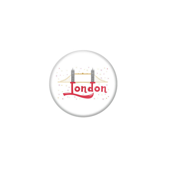AVI White Colour Metal Badge London bridge Badge 58mm