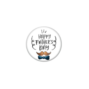 AVI White Colour  Fridge Magnet  Happy Fathers Day Tie Moustache FD 8 Glossy Finish  Design