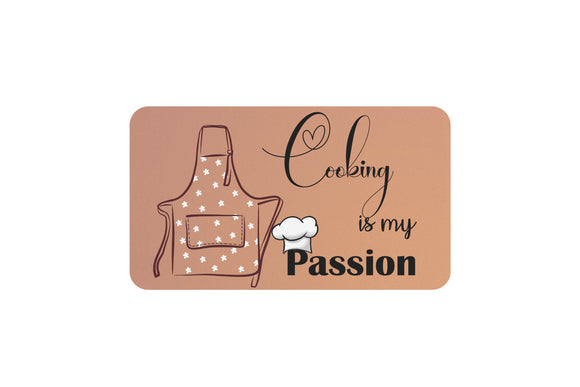 AVI Rectangular Fridge Magnet Peach Cooking is my Passion Quote RFM00006