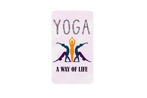 AVI Rectangular Fridge Magnet Pink Yoga a Way of Life Quote RFM00011