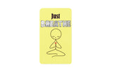 AVI Rectangular Fridge Magnet Yellow Just Breathe Yoga Quote RFM00012