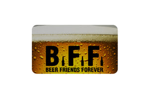 AVI Rectangular Fridge Magnet Yellow Beer Friends forever Quote RFM00016