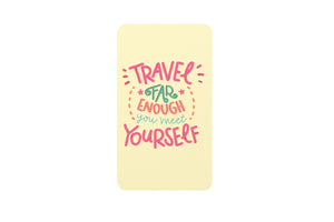 AVI Rectangular Fridge Magnet Beige Travel to meet yourself Motivation Positive Quote RFM00022