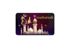 AVI Rectangular Fridge Magnet Purple Eid Mubarak Quote RFM00031