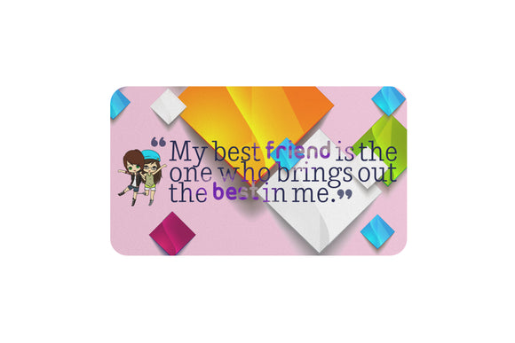 AVI Rectangular Fridge Magnet Pink My Best Friend Friendship Quote RFM00034