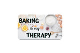 AVI Rectangular Fridge Magnet White Baking is my therapy Food Quote RFM00036