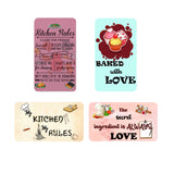 AVI Rectangular Fridge Magnet Multicolor Baked with love, My kitchen & love C4RFM00046