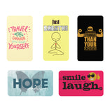 AVI Rectangular Fridge Magnet Multicolor Breathe Hope laugh Travel Coffee Positive quote Pack of 5 C5RFM00051