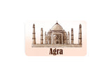 AVI Rectangular Fridge Magnet Agra Taj Mahal India Travel souvenir scenery RFM00062