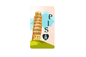 AVI Rectangular Fridge Magnet Multicolor Europe Italy Pisa Travel souvenir RFM00064