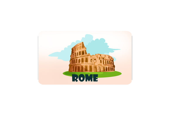 AVI Rectangular Fridge Magnet Multicolor Europe Colosseum Rome Italy Travel souvenir RFM00066