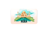 AVI Rectangular Fridge Magnet Multicolor Agra Taj Mahal India Travel souvenir RFM00067