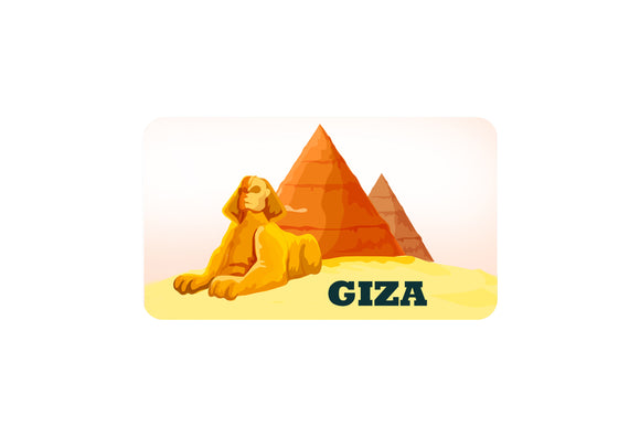 AVI Rectangular Fridge Magnet Multicolor Giza Egypt Pyramid Travel souvenir RFM00069