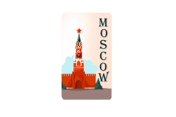 AVI Rectangular Fridge Magnet Multicolor Moscow Russia Travel souvenir RFM00070