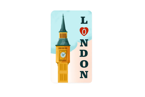 AVI Rectangular Fridge Magnet Multicolor London UK Travel souvenir RFM00071