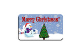 AVI Rectangular Fridge Magnet Blue Snowman winter Christmas wish RFM00128